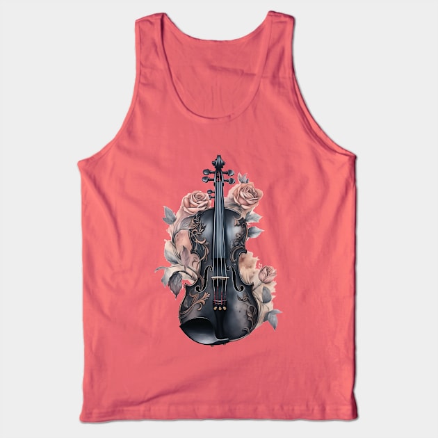 Blooming Violin Tank Top by OspreyElliottDesigns